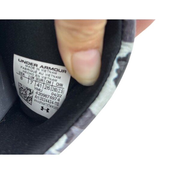 Under Armour Slide Sandals Black Gray Camouflage Men US 8 EU 41 Durable Comfort - Picture 3 of 5